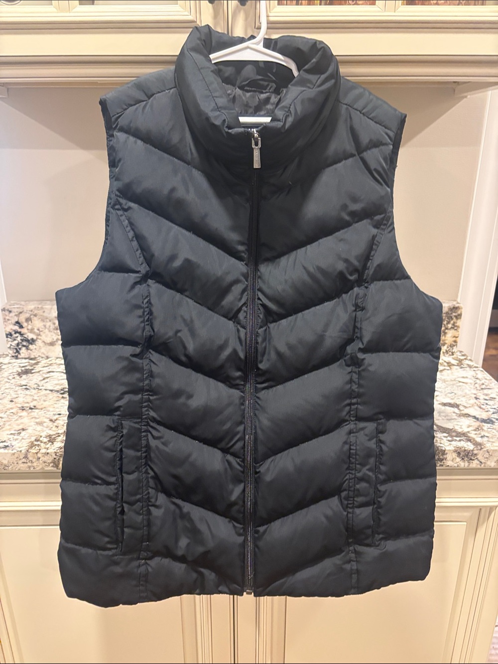 Lands' End Women's Black Quilted Puffer Vest